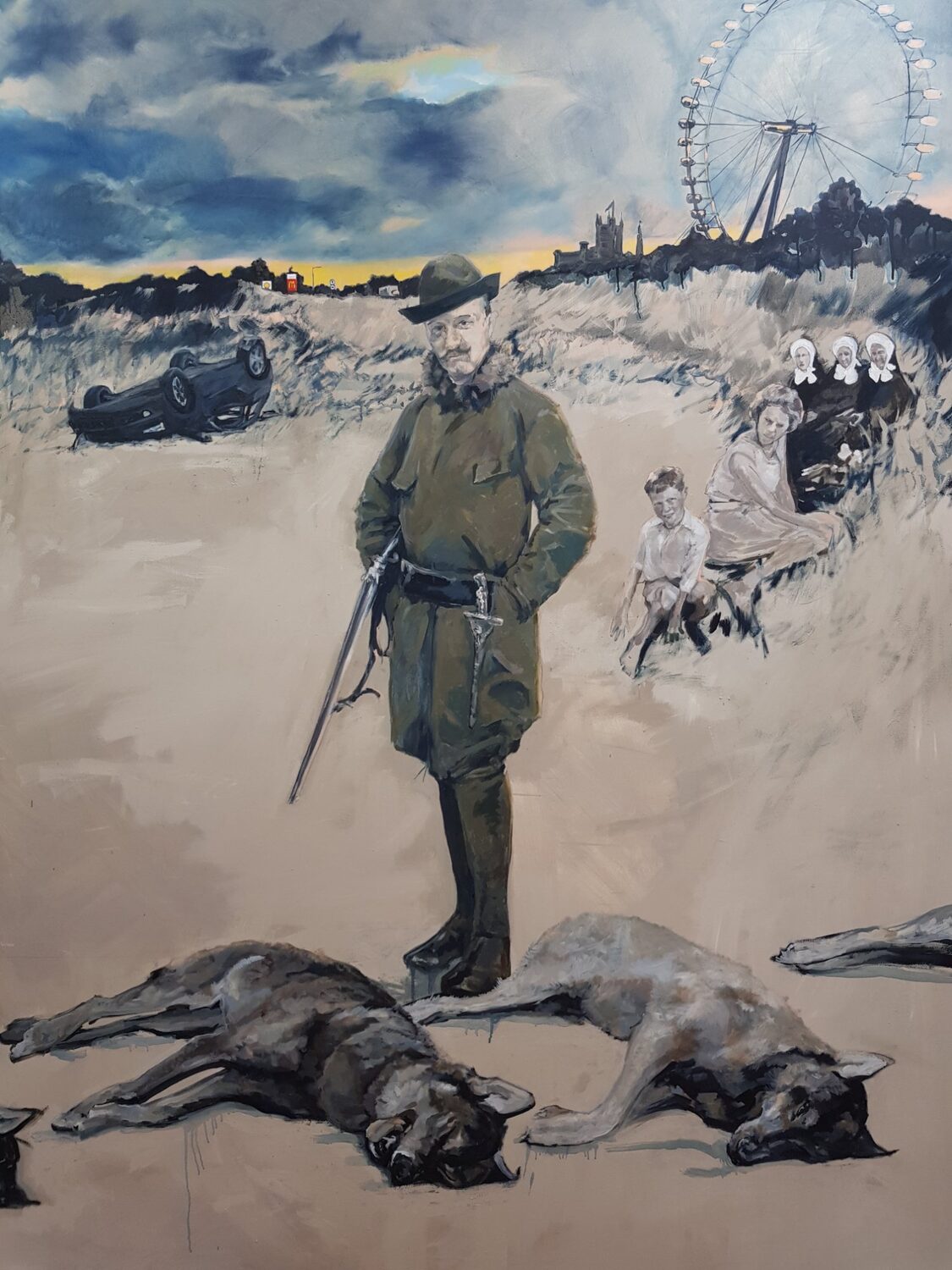 A Requiem for Industry, Oil on canvas, 244 × 183 cm, 2025