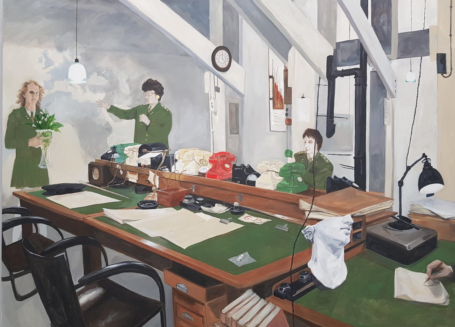 The Alternative Cabinet War Rooms, Acrylic on canvas, 244 × 183 cm, 2017–18