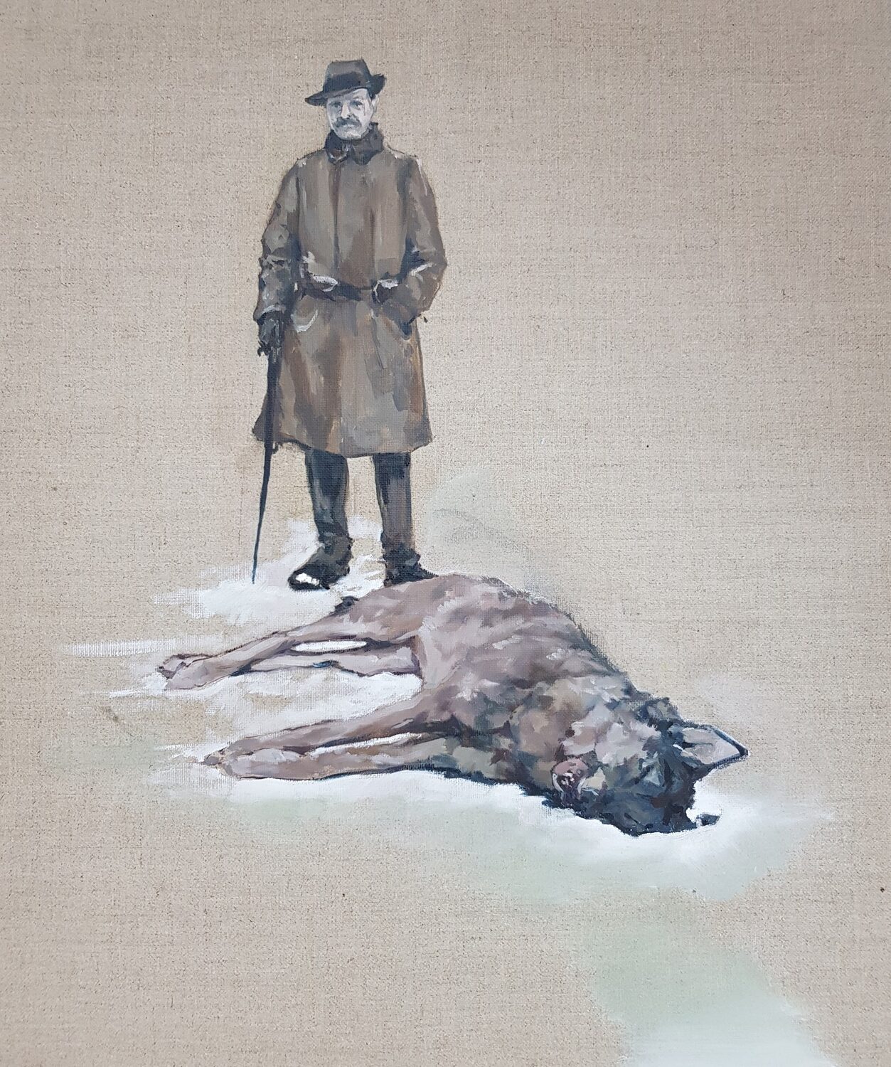 Untitled, Oil study on linen, 30 × 40 cm, 2017